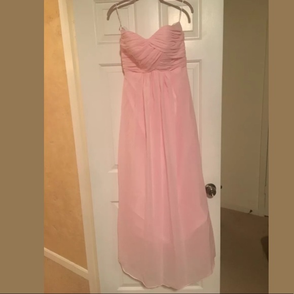 Bridesmaid/ Prom dress- soft pink chiffon- size M - Picture 1 of 3